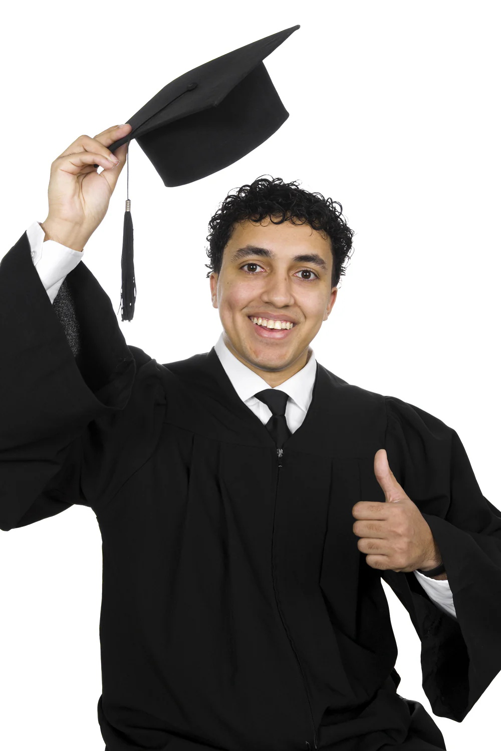 Mikel el día de la graduación en la UAB